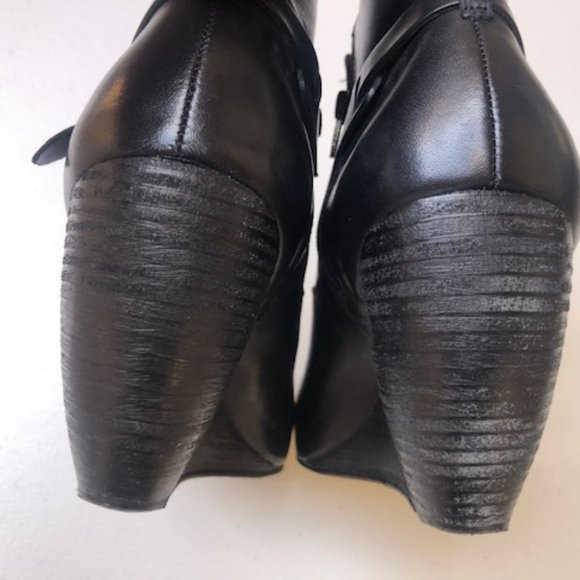 Schuler & Sons Wedge Black Boots SZ 7B - Picture 10 of 15